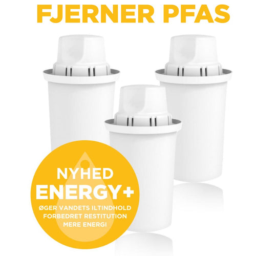 Dafi ENERGI+ vandfilter filterpatronerne hjælper med at reducere mængden af: kalk, klor, tungmetaller, herbicider, organiske forurenende stoffer, PFAS og pesticider i dit drikkevand.